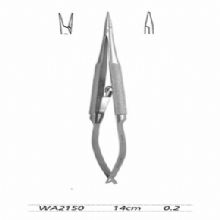 金鐘顯微持針鉗直 WA2150 14cm直 頭寬0.2帶鎖