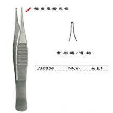 金鐘整形鑷  J3C050 14cm 有鉤 頭寬1 WD