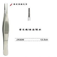 金鐘醫(yī)用鑷  J3C030 12.5cm 橫齒（解剖）WD