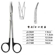 金鐘精細手術剪彎尖 JLC180 16cm 彎尖 刃口開齒（解剖）