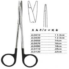 金鐘組織剪直扁平 JLD090 18cm 直扁平 刃口開齒（綜合）