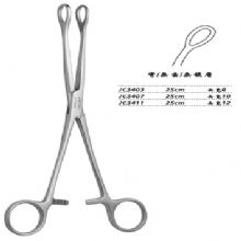 金鐘海綿鉗彎無齒 JC3411 25cm 彎無齒 頭寬12 WD