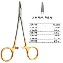 金鐘硬質合金鑲片持針鉗直 細針 JCA450 14cm 直 細針 0.3 圓鰓