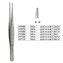 金鐘組織鑷直形 凹凸齒 18cm JYF060   1.2×2.6
