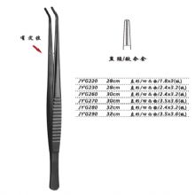 金鐘組織鑷直形 凹凸齒 30cm JYG260   2.4×3.2（鈦）