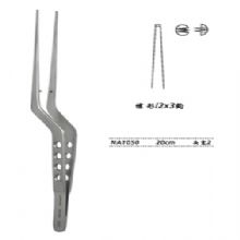 金鐘顯微鑷槍形 NA1050 20cm 槍形 2×3鉤 頭寬 2腦用鑷