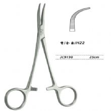 金鐘止血鉗胸腔止血鉗 JC9190 25cm 彎全齒 H22胸腔止血鉗