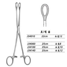 金鐘海綿鉗直有齒 J34140 25cm 直有齒 頭寬12