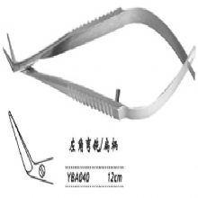 金鐘角膜剪  YBA040 左角彎鈍 刃長11 扁柄