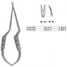 金鐘顯微剪槍形 NAK100 22.5cm 槍形 彎窄 頭寬0.4