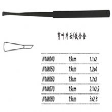 金鐘剝離器彎 N1M040 19cm 彎 葉片頭 1.1×2（鈦）顯微剝離器