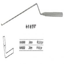 金鐘刮匙槍形 NAN040 24cm 槍形 彎90° 無刃2.5垂體刮