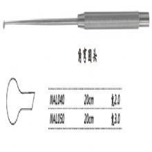 金鐘剝離器角彎 NAL040 20cm 角彎圓頭 寬2.0顯微剝離器
