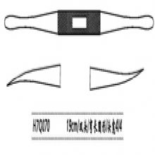 金鐘鼻剝離器彎長圓形 H7Q070 19cm雙頭 彎長圓形 頭寬4/4H7版鼻剝離器