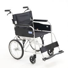 MIKI三貴手動(dòng)輪椅車MPTC-46JL 黑色 F-4重量11.5公斤，小型便攜，免充氣實(shí)心胎 老人輪椅車