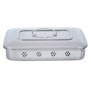 華瑞不銹鋼消毒盤(有孔) A051 290×190×63.5毫米(12″)