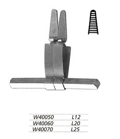 金鐘顯微止血夾W40050 合攏 方尾 直L12