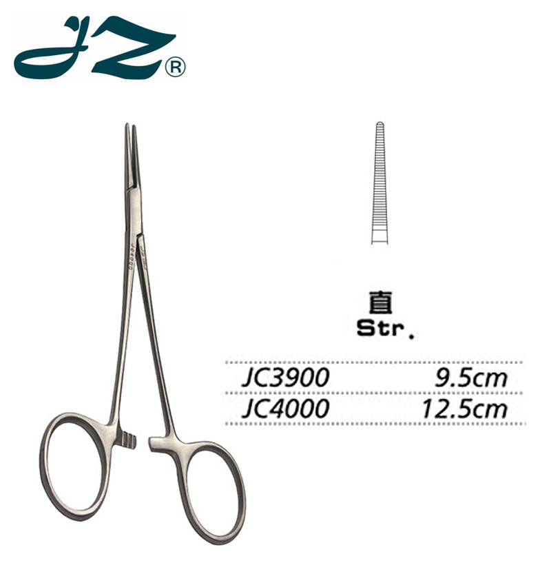 金鐘無鍍層止血鉗 JC3900 9.5cm 直全齒(哈氏)
