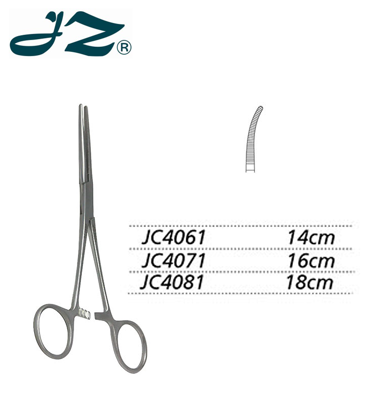 金鐘止血鉗彎全齒 JC4061 14cm 彎全齒（羅-平氏）