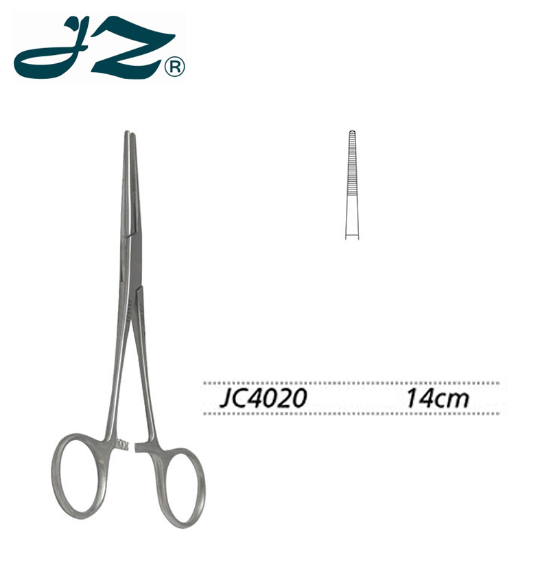 金鐘止血鉗直半齒 JC4020 14cm 直半齒（凱氏）