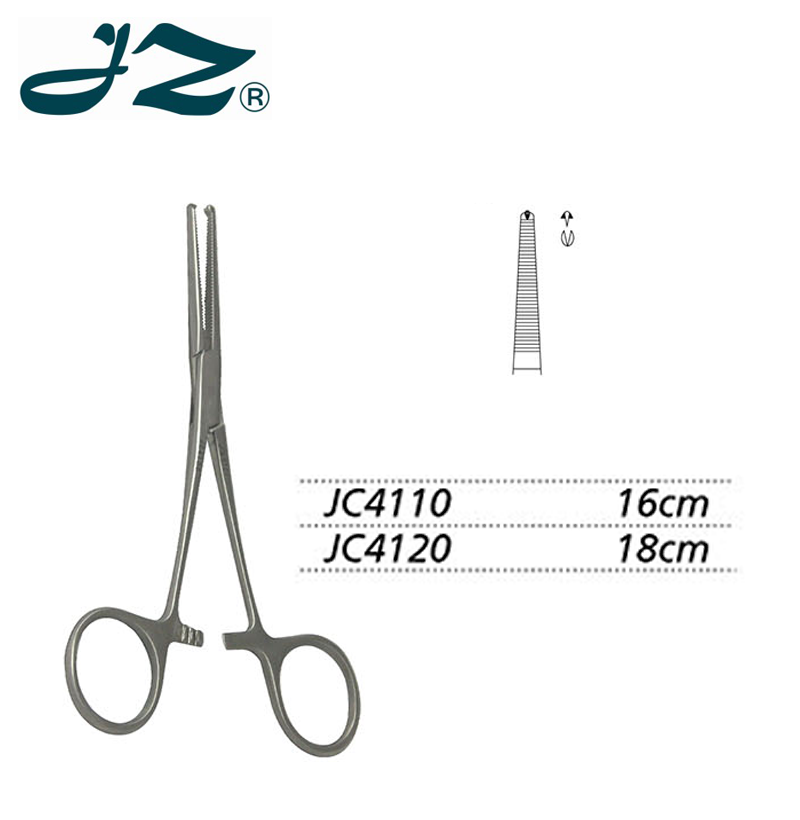 金鐘止血鉗直有鉤 JC4120 18cm 直有鉤（羅-奧氏）