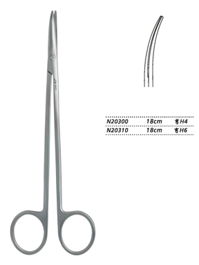 金鐘顯微剪神經(jīng)剪 N20310 18cm 彎H6 指圈柄