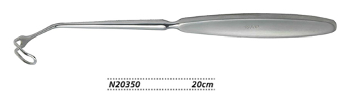 金鐘組織拉鉤腦膜鉤 N20350 20cm 單頭折角 10