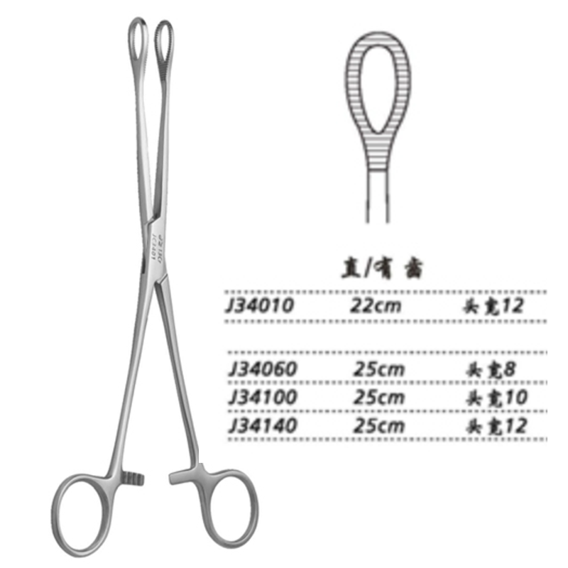 金鐘海綿鉗直有齒 J34140 25cm 直有齒 頭寬12