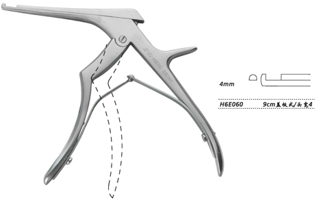 金鐘乳突咬骨鉗  H6E060 9cm 蓋板式 頭寬4