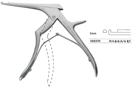 金鐘乳突咬骨鉗  H6E070 9cm 蓋板式 頭寬5