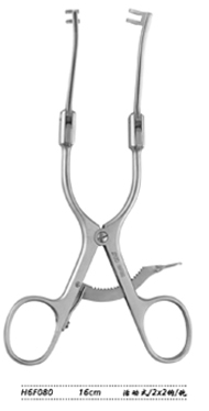 金鐘乳突牽開器  H6F080 16cm 活動式 2×2鉤鈍