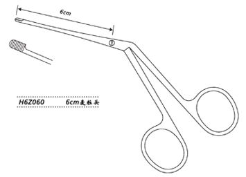 金鐘耳異物鉗  H6Z060 6cm 麥粒頭