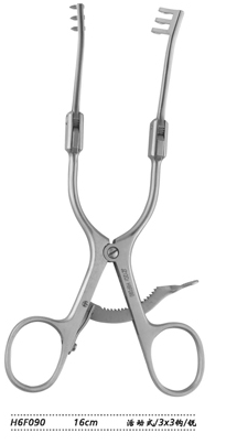 金鐘乳突牽開器  H6F090 16cm 活動(dòng)式 3×3鉤銳