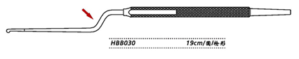 金鐘鼻粘膜刀HBB030 19cm 圓 槍形