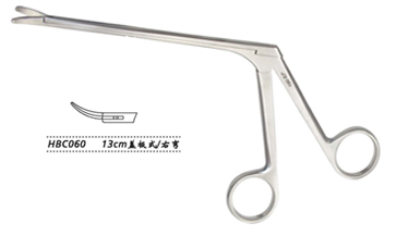 金鐘鼻組織剪蓋板式 HBC060 13cm 蓋板式 右彎