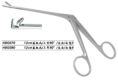 金鐘鼻組織鉗尖頭 HBG080 12cm 蓋板式 上彎90° 尖頭 寬4