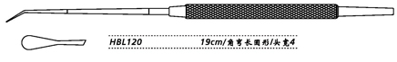 金鐘鼻剝離器角彎 HBL120 19cm 角彎長(zhǎng)圓形 頭寬 4