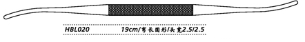 金鐘鼻剝離器彎長圓形 HBL020 19cm 彎長圓形 頭寬 2.5/2.5