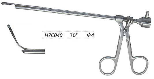金鐘鼻咽活體取樣鉗15cm H7C040 管式 下彎70° 帶接口 φ4