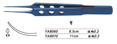 金鐘縫線(xiàn)結(jié)扎鑷彎 YAB060 8.5cm 彎 鉤深0.2