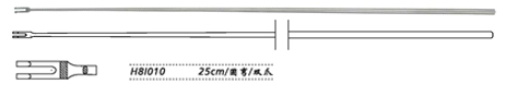 金鐘顯微喉鉤 H8I010 25cm 圓彎 雙爪
