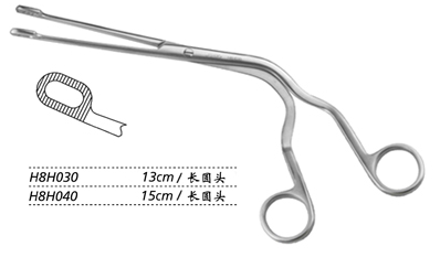 金鐘氣管導(dǎo)管夾持鉗  H8H030 13cm 長(zhǎng)圓頭