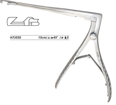金鐘上頜竇咬骨鉗  H7J050 15cm上切45° 刃寬5