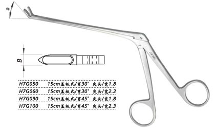 金鐘鼻咬切鉗H7G060 15cm 蓋板式 上彎30° 尖頭 寬2.3