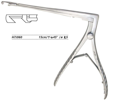 金鐘上頜竇咬骨鉗 H7J060 15cm下切45° 刃寬5