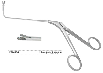 金鐘鼻取樣鉗H7M050 15cm管式 直圓 豎開