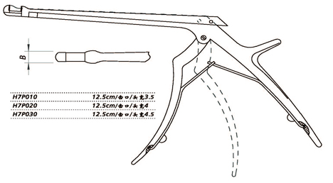 金鐘上頜竇止血鉗 H7P030 12.5cm 齒口 頭寬4.5