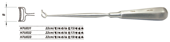 金鐘鼻增殖體刮匙無鉤  H7U033 無鉤 頭寬19