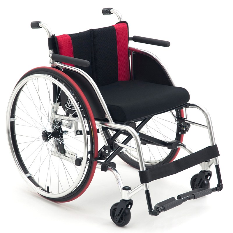 MIKI三貴手動輪椅車NZ-1 W717 紅黑色