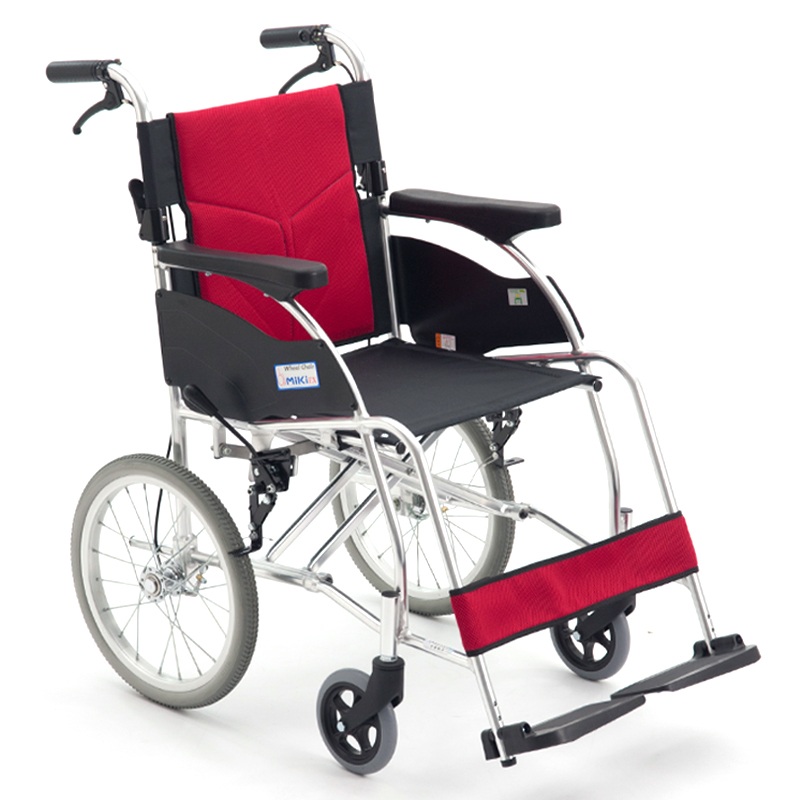 MIKI三貴手動(dòng)輪椅車MCSC-47KJL 小輪  W1紅色 精品系列